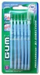 GUM Bi-Direction 2 in 1 Μεσοδόντια Βουρτσάκια με Λαβή 6τμχ