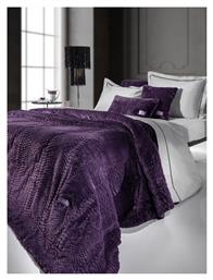 Guy Laroche Crusty Κουβέρτα Γούνινη Υπέρδιπλη 220x240 Aubergine από το Plus4u