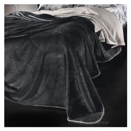 Guy Laroche Σετ Velvet Σετ Κουβέρτα Βελουτέ Υπέρδιπλη 220x240εκ. με Διακοσμητικό Μαξιλαράκι Anthracite από το Katoikein