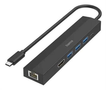 HAMA USB-C Docking Station με HDMI 4K Ethernet (00200144)