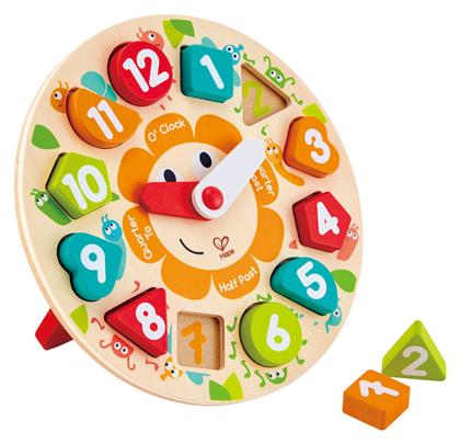 Hape Happy Puzzles Ρολόι Chunky από Ξύλο για 36+ Μηνών από το Moustakas Toys