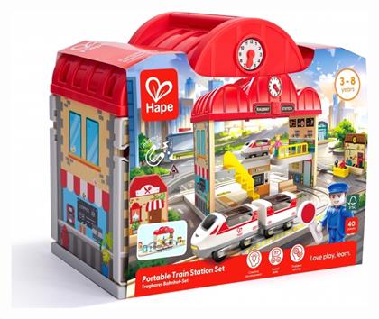 Hape Σετ με Τρενάκι από Ξύλο για 3+ Ετών