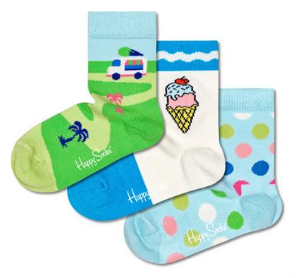 Happy Socks Παιδικές Κάλτσες Μακριές Ice Cream Πολύχρωμες 3 Ζευγάρια