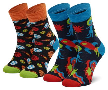 Happy Socks Παιδικές Κάλτσες Μακριές Kids Πολύχρωμες 2 Ζευγάρια