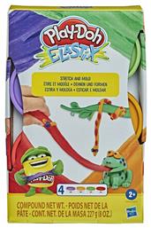 Hasbro Play-Doh 4 Βαζάκια Πλαστελίνης Elastix Stretch & Mold Bold για 2+ Ετών από το Toyscenter