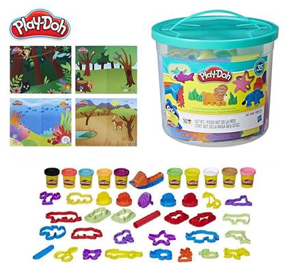 Hasbro Play-Doh Πλαστελίνη - Παιχνίδι Animal Discovery Bucket για 3+ Ετών, 10τμχ από το Filinda