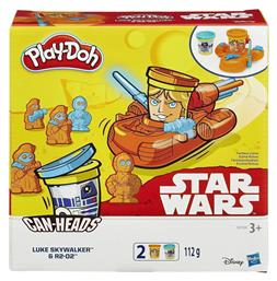 Hasbro Play-Doh Πλαστελίνη - Παιχνίδι για 3+ Ετών, 2τμχ Star Wars Can-Heads - Luke Skywalker R2-D2 από το e-shop