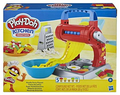 Hasbro Play-Doh Πλαστελίνη - Παιχνίδι Kitchen Creations Noodle Party για 3+ Ετών, 5τμχ