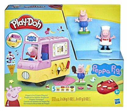 Hasbro Play-Doh Πλαστελίνη - Παιχνίδι Peppa's Ice Cream Playset για 3+ Ετών, 5τμχ από το Moustakas Toys