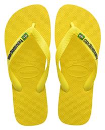 Havaianas Brasil Logo Neon Σαγιονάρες σε Κίτρινο Χρώμα