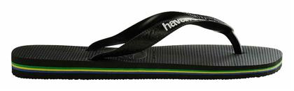 Havaianas Brasil Logo Σαγιονάρες σε Μαύρο Χρώμα