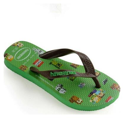 Havaianas Παιδικές Σαγιονάρες Flip Flops Καφέ Minecraft