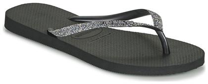 Havaianas Slim Glitter Ii Σαγιονάρες σε Μαύρο Χρώμα