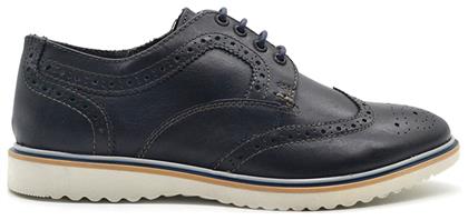 Hawkins Premium MS239R07 Δερμάτινα Ανδρικά Oxfords Μπλε