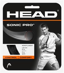 Head Sonic Pro Χορδή Τένις Μαύρη 12m, Φ1.30mm