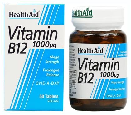 Health Aid B12 50 Tabs Βιταμίνη 1000mcg 50 ταμπλέτες από το Pharm24