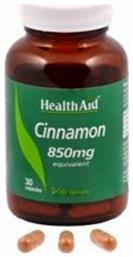 Health Aid Cinnamon 850mg 30 κάψουλες