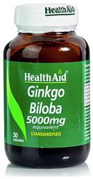 Health Aid Ginkgo Biloba 5000mg 30κάψουλες