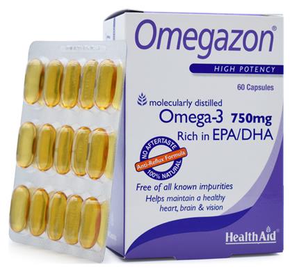 Health Aid Omegazon Ιχθυέλαιο 750mg 60 κάψουλες