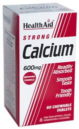 Health Aid Strong Calcium 600mg 60 μασώμενες ταμπλέτες