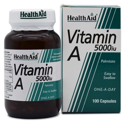 Health Aid Vitamin A 5000iu 100 κάψουλες από το Pharm24