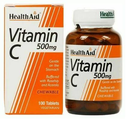 Health Aid Vitamin C 500mg Chewable 100 μασώμενα δισκία