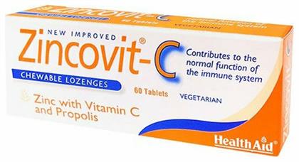 Health Aid Zincovit-C Συμπλήρωμα για την Ενίσχυση του Ανοσοποιητικού 60 ταμπλέτες από το Pharm24