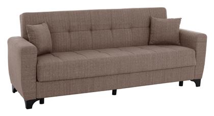 Hema Τριθέσιος Καναπές Κρεβάτι 225x84x88εκ. Καφέ