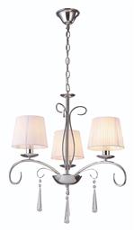 Home Lighting Flaren Πολυέλαιος 3xE14 Ø61cm με Κρύσταλλα Ασημί 77-8195 από το Designdrops