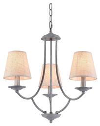 Home Lighting Πολυέλαιος 3xE14 Ø45cm με Καπέλα Γκρι 77-3661 από το Designdrops