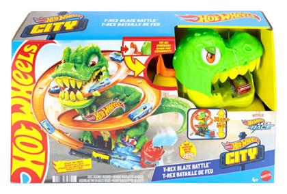 Hot Wheels City T-Rex Πυροσβεστικός Σταθμός για 4+ Ετών