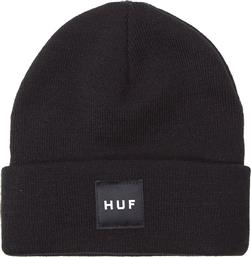 HUF Essentials Box Logo BN00090 Ανδρικός Beanie Σκούφος σε Μαύρο χρώμα
