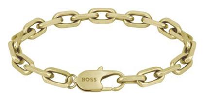 Hugo Boss Ανδρικό Βραχιόλι Αλυσίδα από Ατσάλι Επιχρυσωμένο