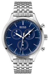 Hugo Boss Ρολόι Companion Χρονογράφος με Μεταλλικό Μπρασελέ σε Ασημί χρώμα