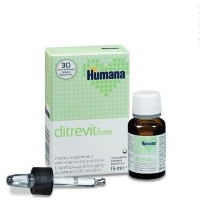 Humana Ditrevit Forte Βιταμίνη D3 & DHA 15ml