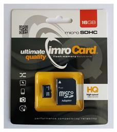 IMRO microSDHC 16GB Class 4 U1 UHS-I με αντάπτορα