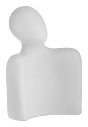 Inart Διακοσμητικό Αγαλματίδιο από Κεραμικό Υλικό σε Λευκό 15x8x20cm