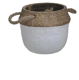 Inart Planter Κασπώ σε Λευκό Χρώμα 15x13cm