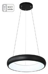 Inlight LED Κρεμαστό Φωτιστικό Μαύρο 60x60εκ.