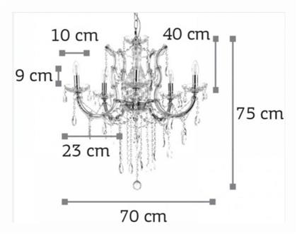 Inlight Πολυέλαιος 6xE14 5244-6-ΟΞΥΝΤΕ από το Agiovlasitishome