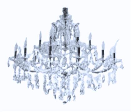 Inlight Πολυέλαιος με Κρύσταλλα Ασημί 2606