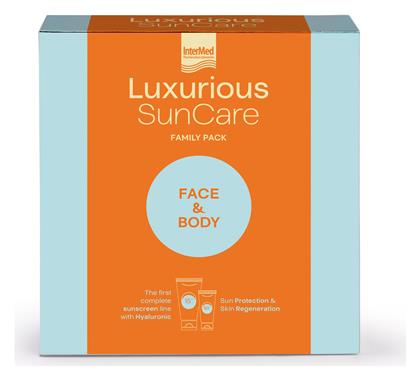 InterMed Luxurious Suncare Family Pack SPF15 Σετ με Αντηλιακή Κρέμα Προσώπου & Αντηλιακό Γαλάκτωμα Σώματος