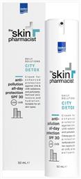 Intermed The Skin Pharmacist City Detox Κρέμα Προσώπου Ημέρας με SPF30 για τους Ρύπους με Υαλουρονικό Οξύ 50ml από το Pharm24