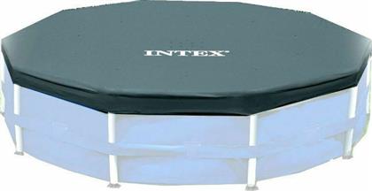 Intex Αντηλιακό Στρογγυλό Προστατευτικό Κάλυμμα Πισίνας Prism & Metal Frame με Σκελετό Διαμέτρου 457εκ.