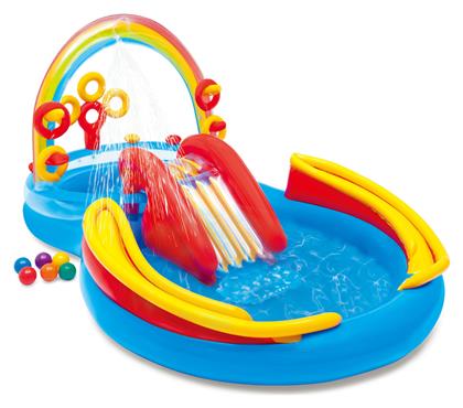 Intex Rainbow Ring Play Center Παιδική Πισίνα Φουσκωτή 297x193x135εκ.