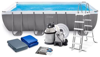 Intex Ultra XTR Πισίνα PVC με Μεταλλικό Σκελετό Γκρι