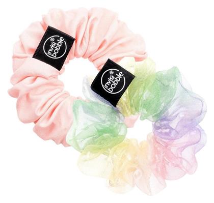 Invisibobble Duo Retro Dreamin Hue-Man Love Scrunchy Μαλλιών Ροζ