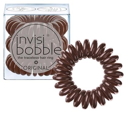 Invisibobble Original 3τμχ Σπιράλ Λαστιχάκια Καφέ 3τμχ