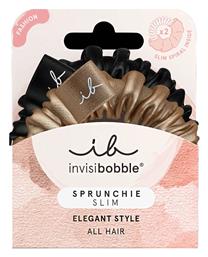 Invisibobble Slim Elegant Style Scrunchy Μαλλιών Χρυσό 2τμχ