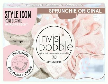 Invisibobble Sprunchie Duo Nordic Breeze Go with The Floe Scrunchy Μαλλιών Ροζ από το Letif